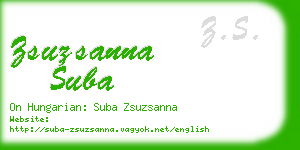 zsuzsanna suba business card